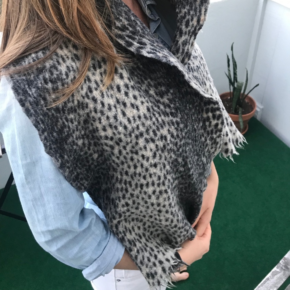 Jcrew wool leopard scarf